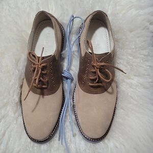 Cole Haan Tan and Brown Leather Oxfords